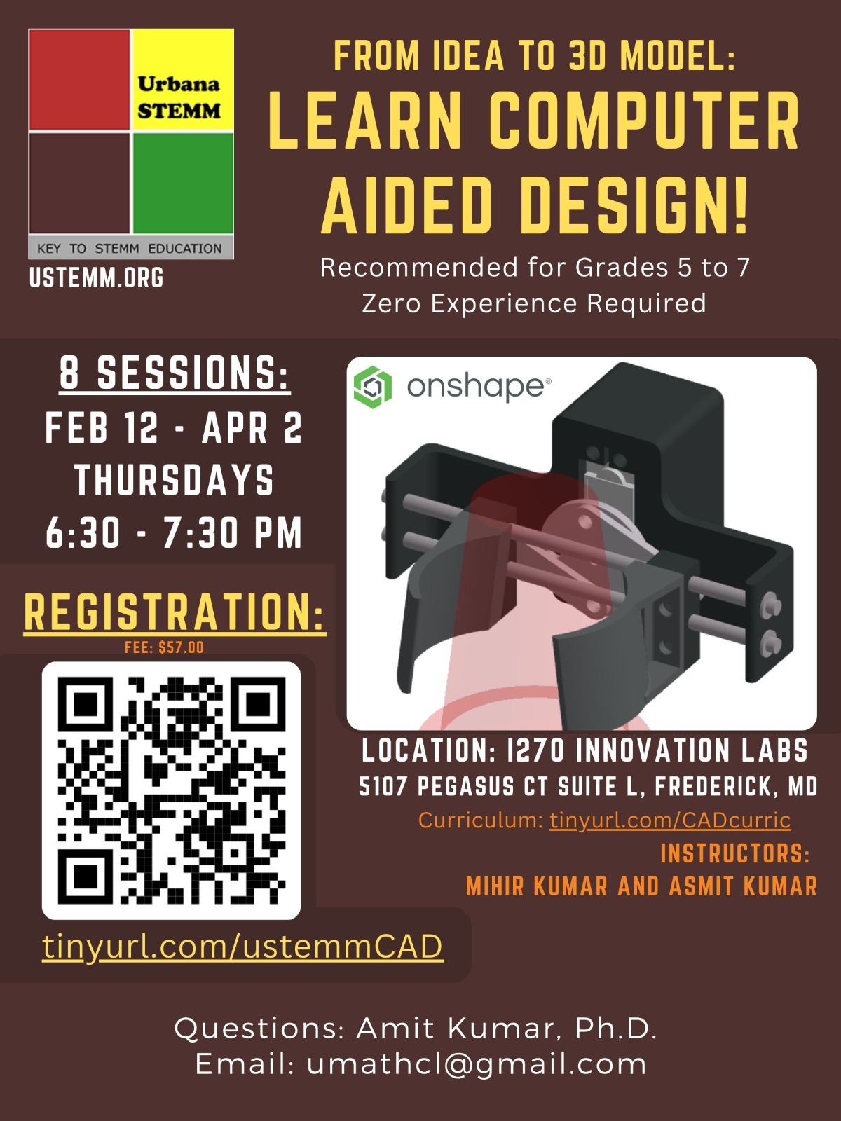 LEARN COMPUTER AIDED DESIGN: FROM IDEA TO 3D MODEL! – Urbana STEMM